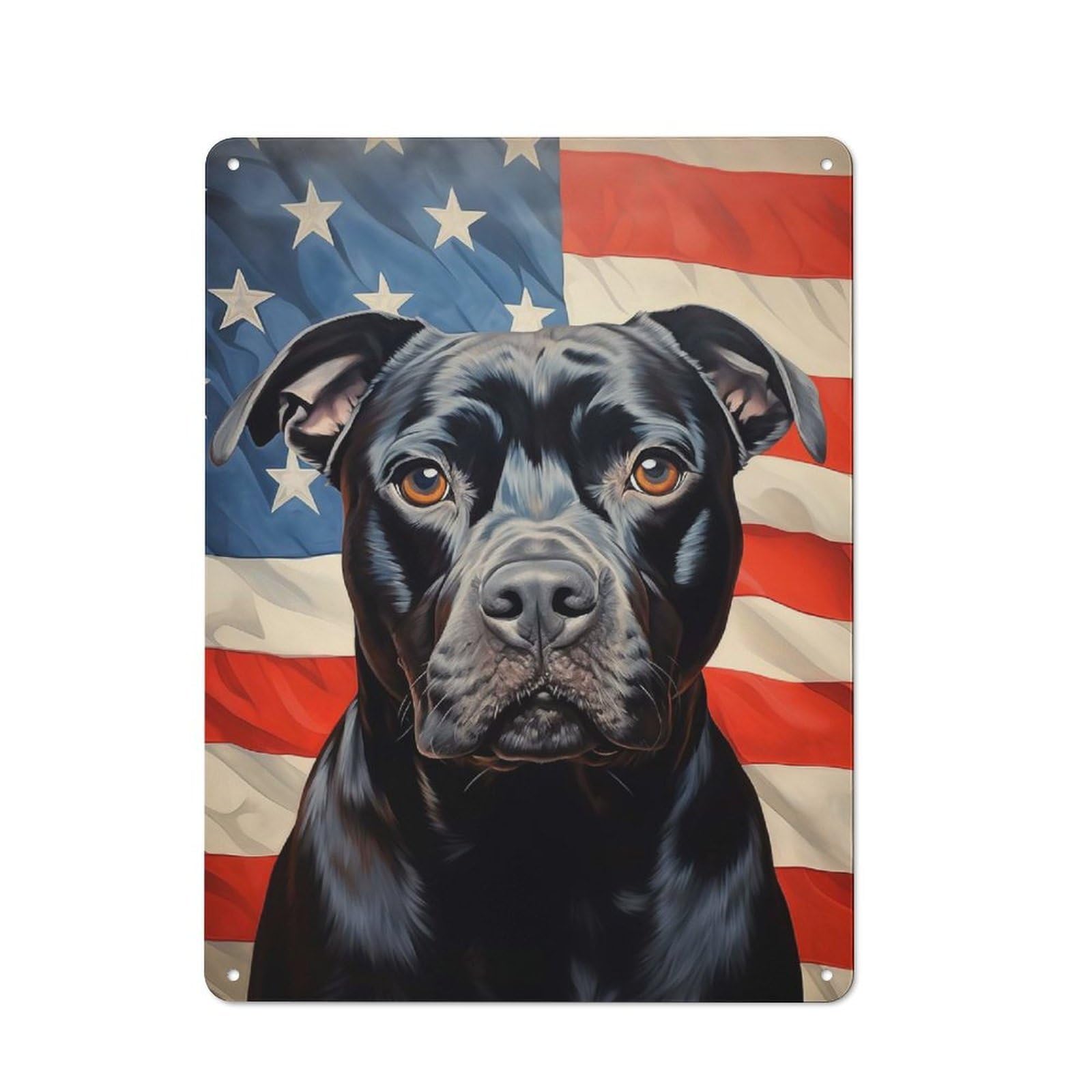 Junmoney Style-6 Cane Corso Flag Metal Sign 40X30cm, Vintage Bar Wall Plaque For Diner, Restaurant, Shed Or Kitchen