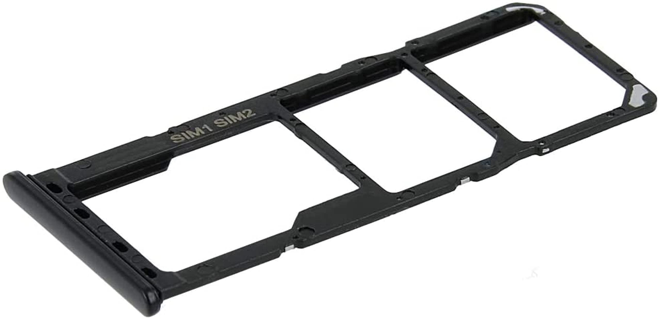 Vassoio Compatibile con Samsung Galaxy A12 / SM-A125F / A125 6.5" Carrello tray porta scheda nano Sim 1+ SIM 2 + SLOT SLITTA Alloggio Memoria Micro Sd CARD (Nero)