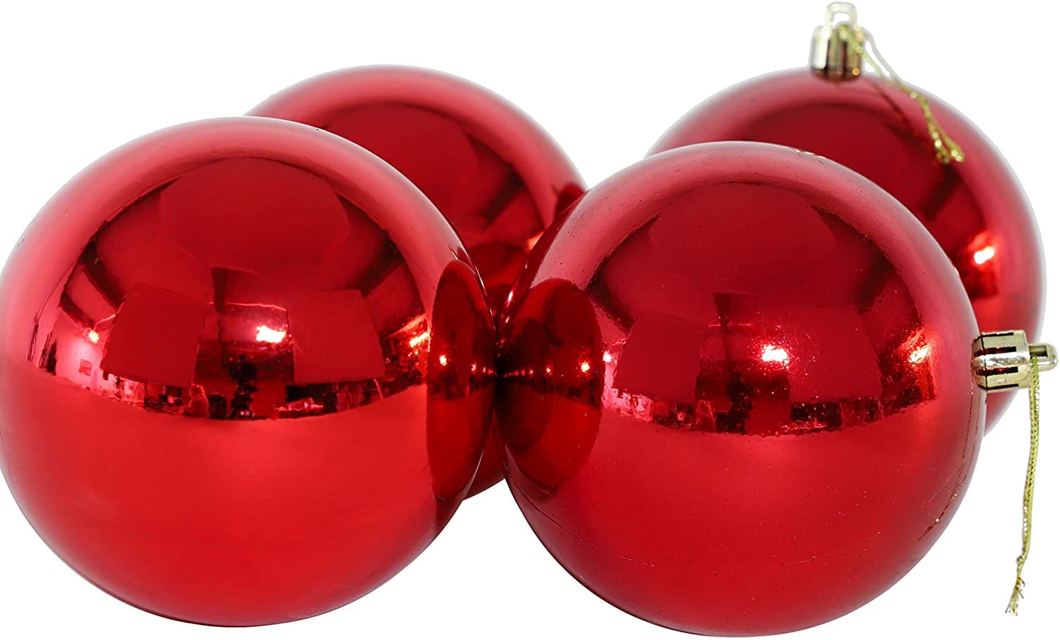Christmas Concepts® 10 Boules Extra Larges de 100 mm (4") - Boules de Noël (Rouge)