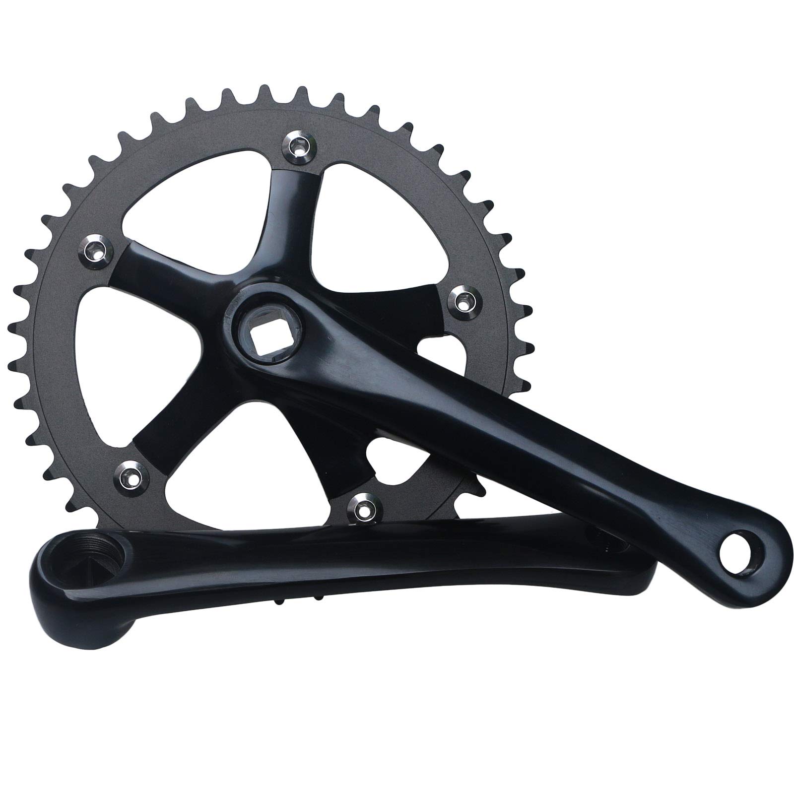 Amazon.com : GANOPPER 165mm Single Speed Bike Crankset 44T 130BCD