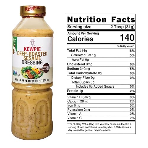 Miniatura 2 de KEWPIE Aderezo de sésamo tostado profundo  Aderezo japonés audaz y versátil para ensaladas estilo restaurante  Marca de confianza para chefs
