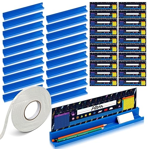 Image of PerKoop 5 Pcs Classroom Desk Name Plates Holder Set