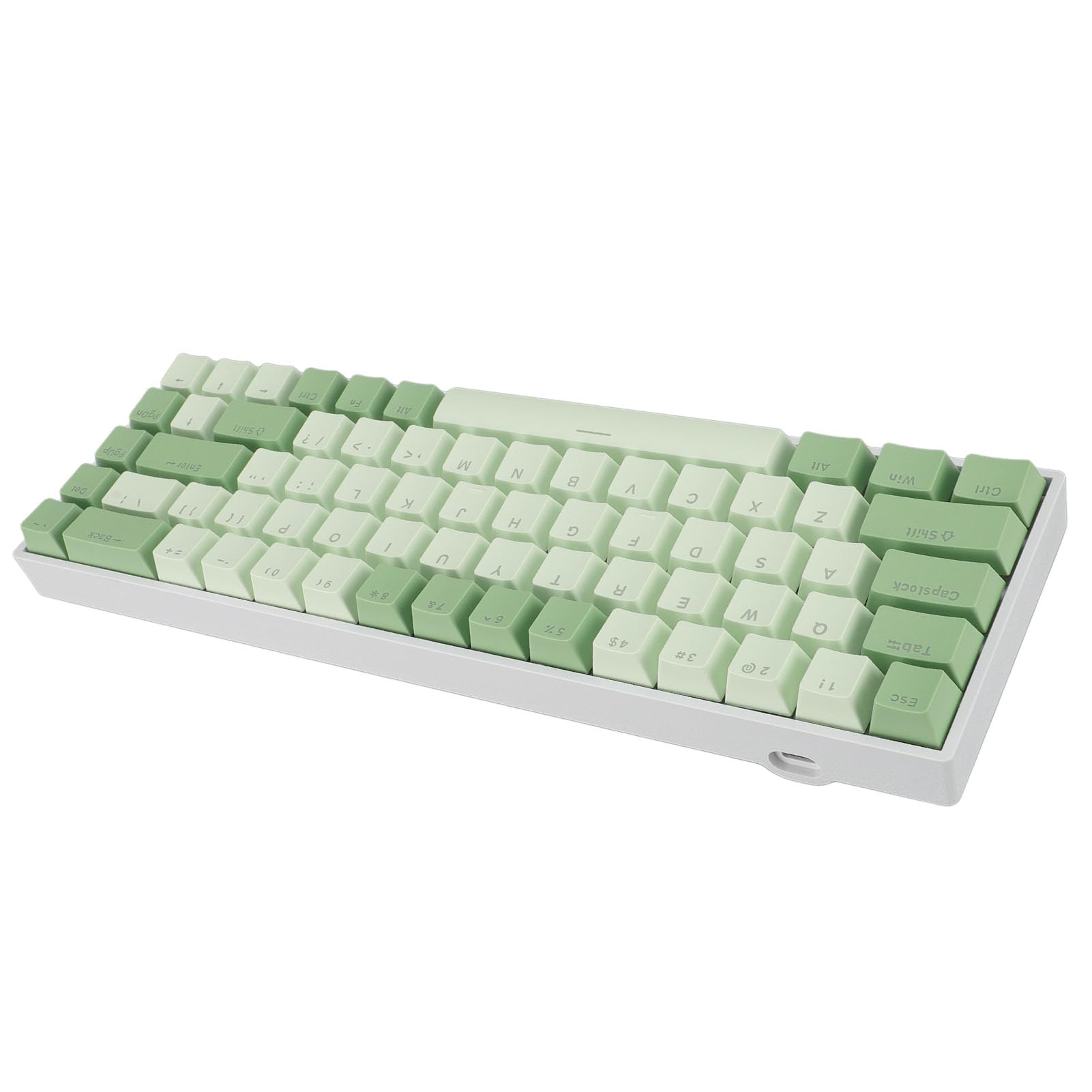 Cryfokt Ergonomiczna Mechaniczna Klawiatura do Gier z Podświetleniem RGB 68 Klawiszy USB C Przewodowy Niebieski Przełącznik Kompaktowa Klawiatura do Wygrywania Gier Biurowych