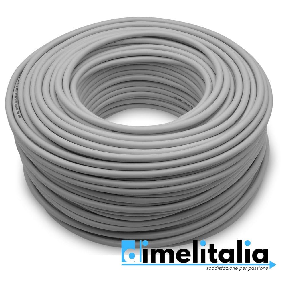 Cavo Elettrico Grigio FROR Gommato Flessibile Tutor Bipolare Antifiamma 2 Fili per Impianti e Prolunghe Elettriche (sezione 2x2,5, Metri 50)