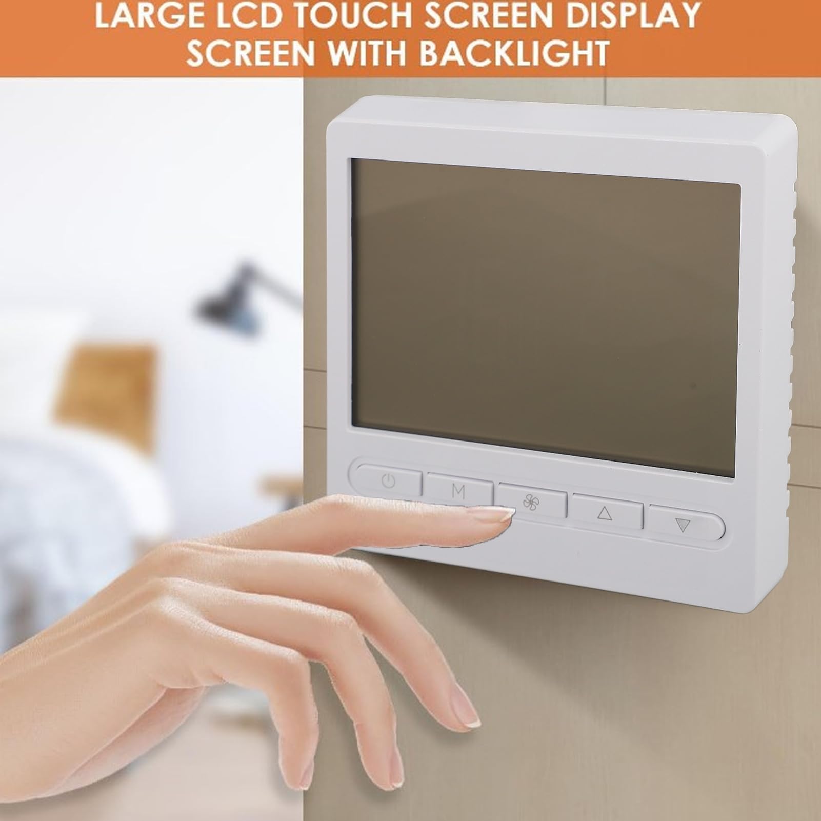 Fyearfly Termostato 2 en 1 3 A/10 A LCD programable 5-35 °C para climatización y calefacción por suelo radiante