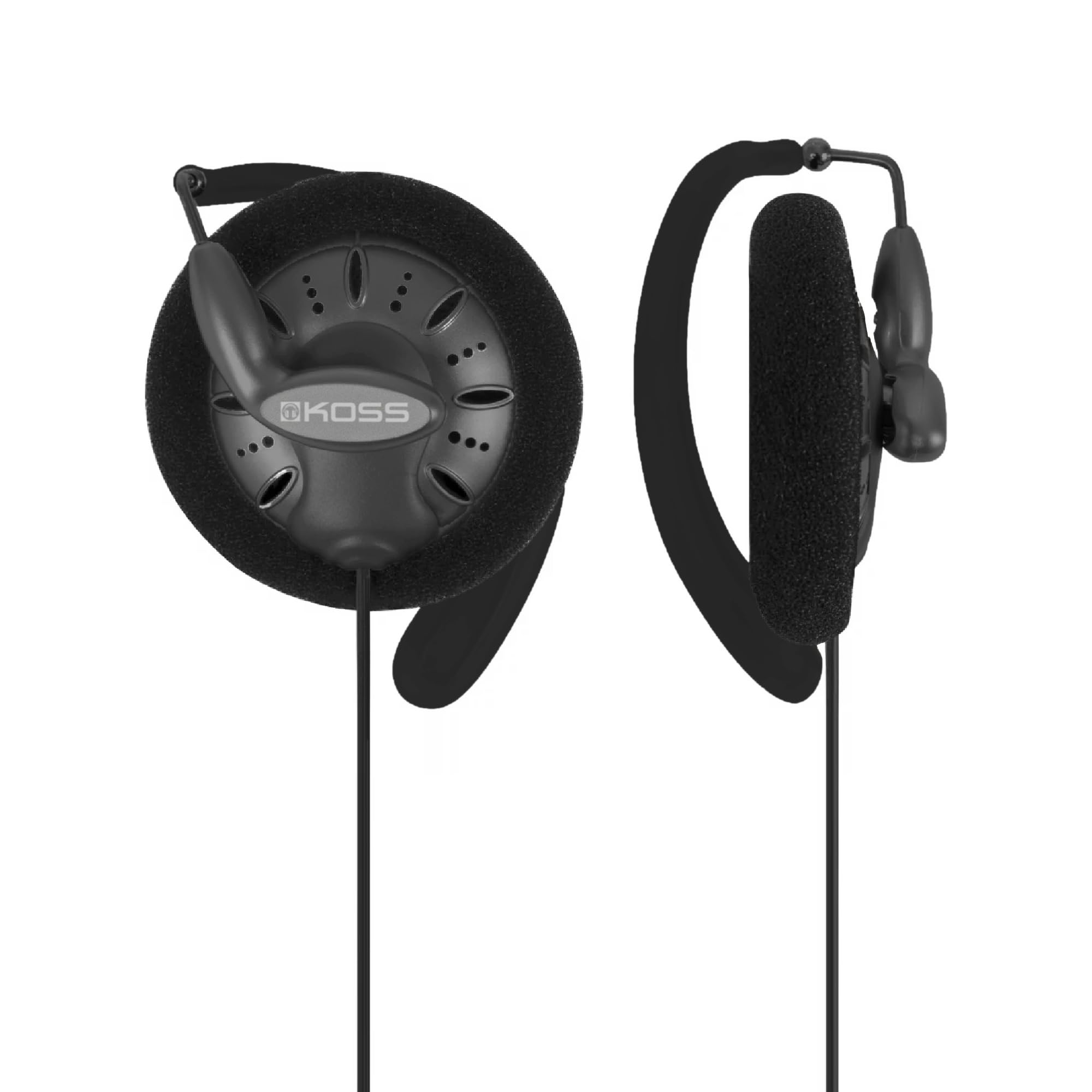 Photo 1 of Koss KSC75 Portable On-Ear Clip Headphones, Retro Style, Ultra Lightweight, Grey