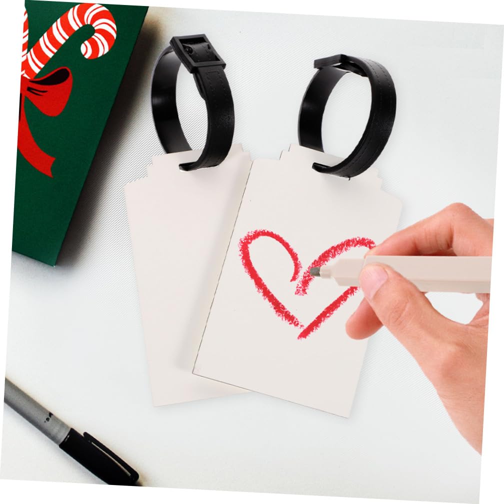 SECFOU 30pezzi Etichette Per Bagagli Vuote Tag Per Valigia Sublimazione Etichette Semplici e Eleganti Per Personalizzazione Con Trasferimento Termico Per Viaggi e Regali