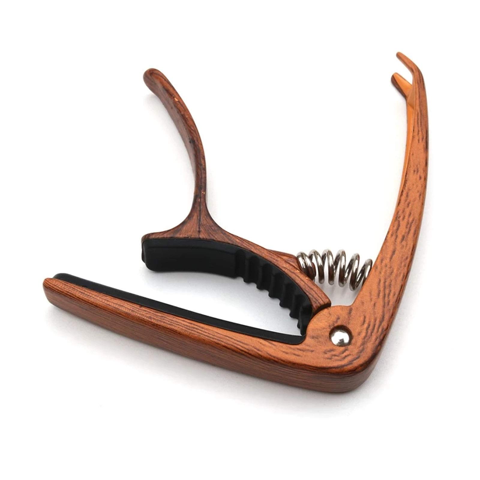 Capodastre en métal pour Guitare avec extracteur de goupille pour Guitare électrique avec Porte-médiator (Couleur : comme indiqué, Taille : Taille Unique) (Taille Unique comme indiqué)