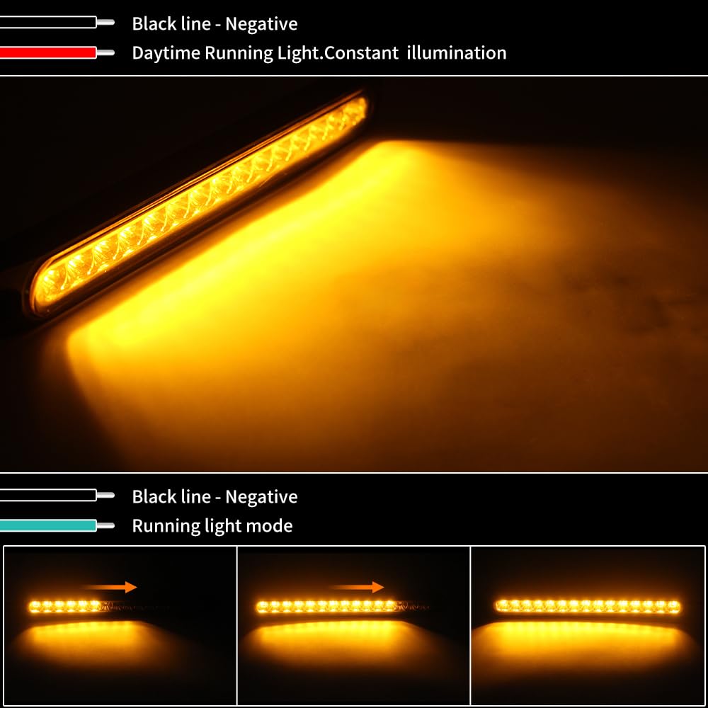 2 Barre Luminose LED Per Auto, 15 LED, 12-24V, Impermeabili IP67, Effetti Dinamici Per Freni E Luci Diurne - Foto 11