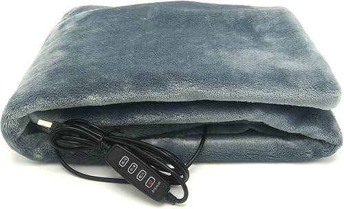 TOHMR USB Heated BlanketShawlThrows, 35"X23" Flannel Heating Cushion Pad Blanket for All Occasions Including Outdoor - 3 Heat Settings and 3-Hour TOHMR USB Heated BlanketShawlThrows, 35"X23" Flannel Heating Cushion Pad Blanket for All Occasions Including Outdoor - 3 Heat Settings and 3-Hour