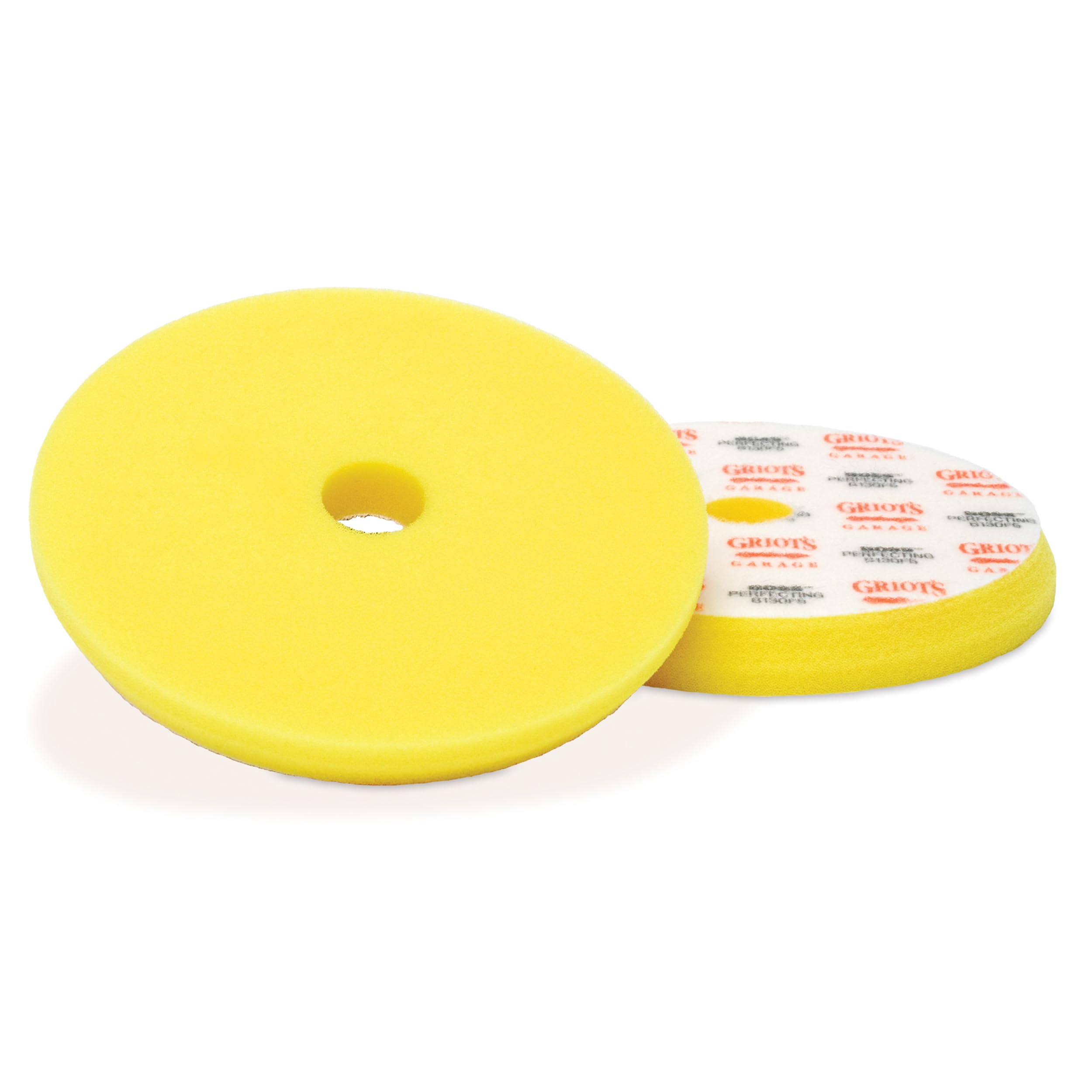 Griot's Garage 5.5” Perfecting Foam Pads for Car Polishing and Detailing, Buffing Pads for Paint Correction, Polishing, and Waxing, Yellow, Set of 2