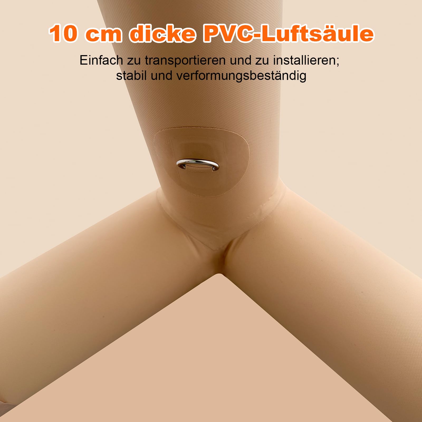 Aufblasbares Campingzelt, 300×210×200cm für 3-4 Personen, wasserdichtes 210D Oxford Gewebe, UV-Schutz, Handpumpe Heringe, Schnellaufbau in 3-5 Minuten, für Familiencamping, Outdoor Abenteuer