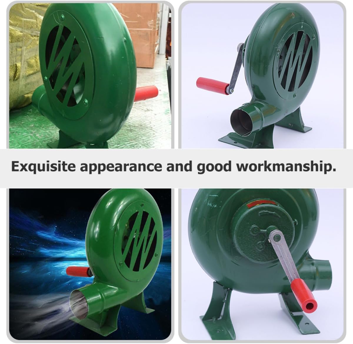Hand Crank Bbq Fire Blower Portable Fireplace Fan Blower 200w Outdoor Camping Tool for Fire Ignition and Stove Assistance