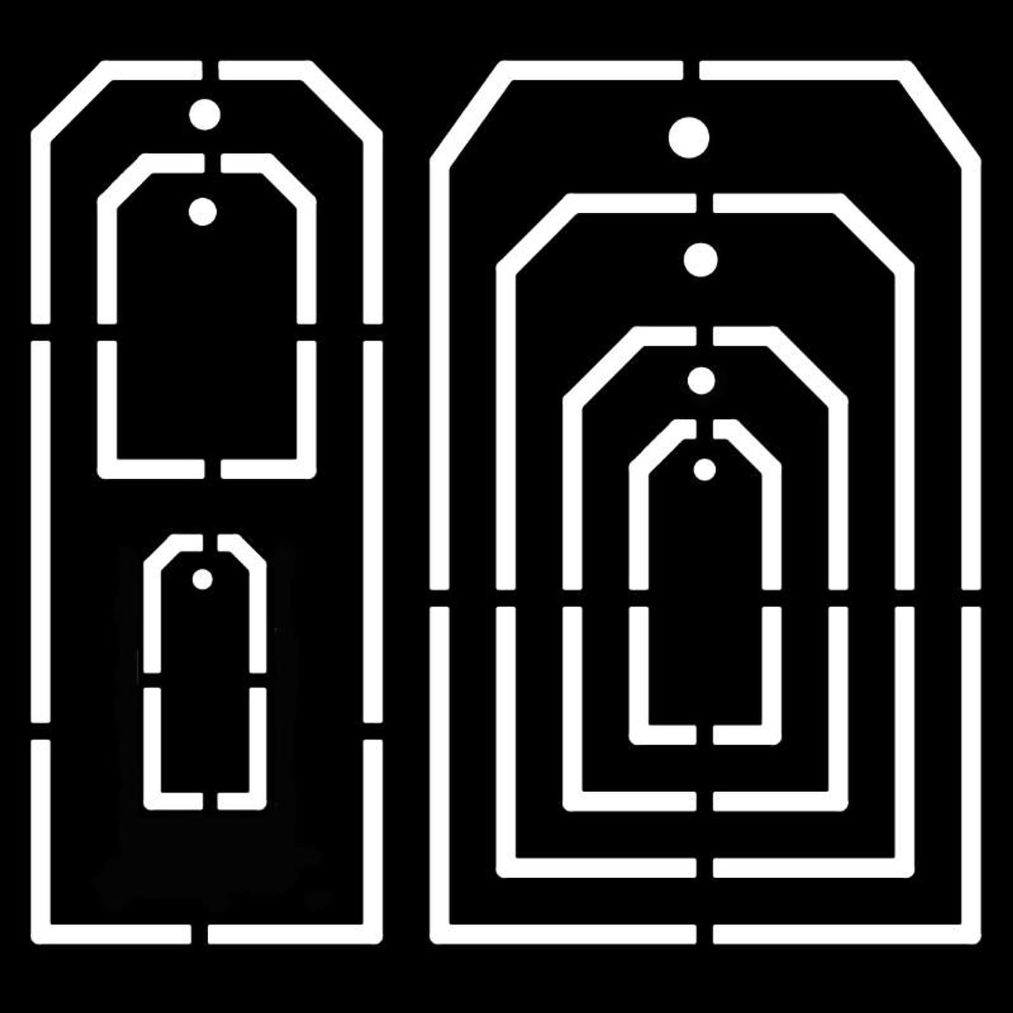 Woodware Transparent Francoise Collection - Tag Templates - Stencil