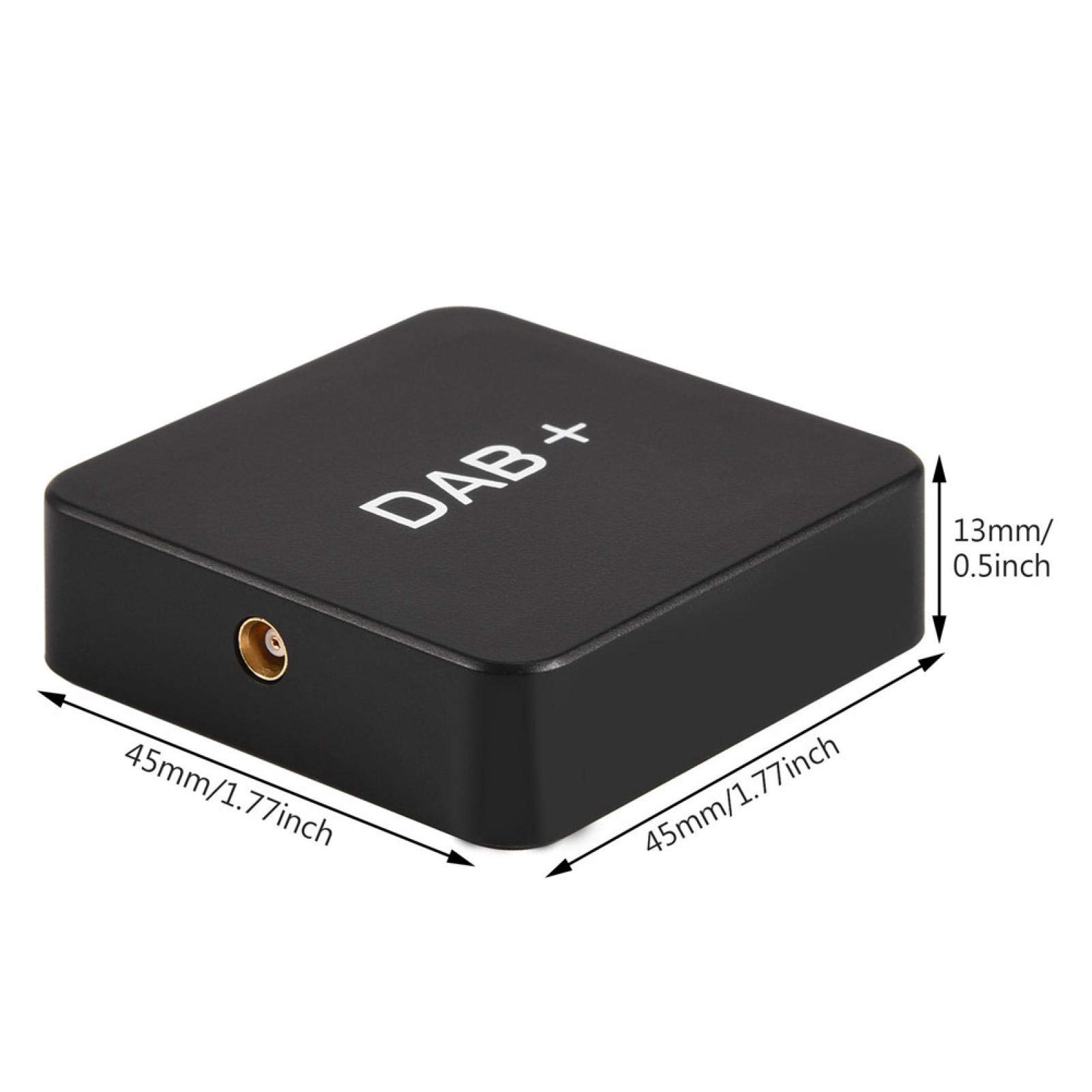 Adaptateur de récepteur Radio, ABS Durable Rapport de Bruit de Signal élevé Exquis Petit kit de Voiture de réception Stable Diffusion Audio numérique Dab Dab + boîte avec antenne