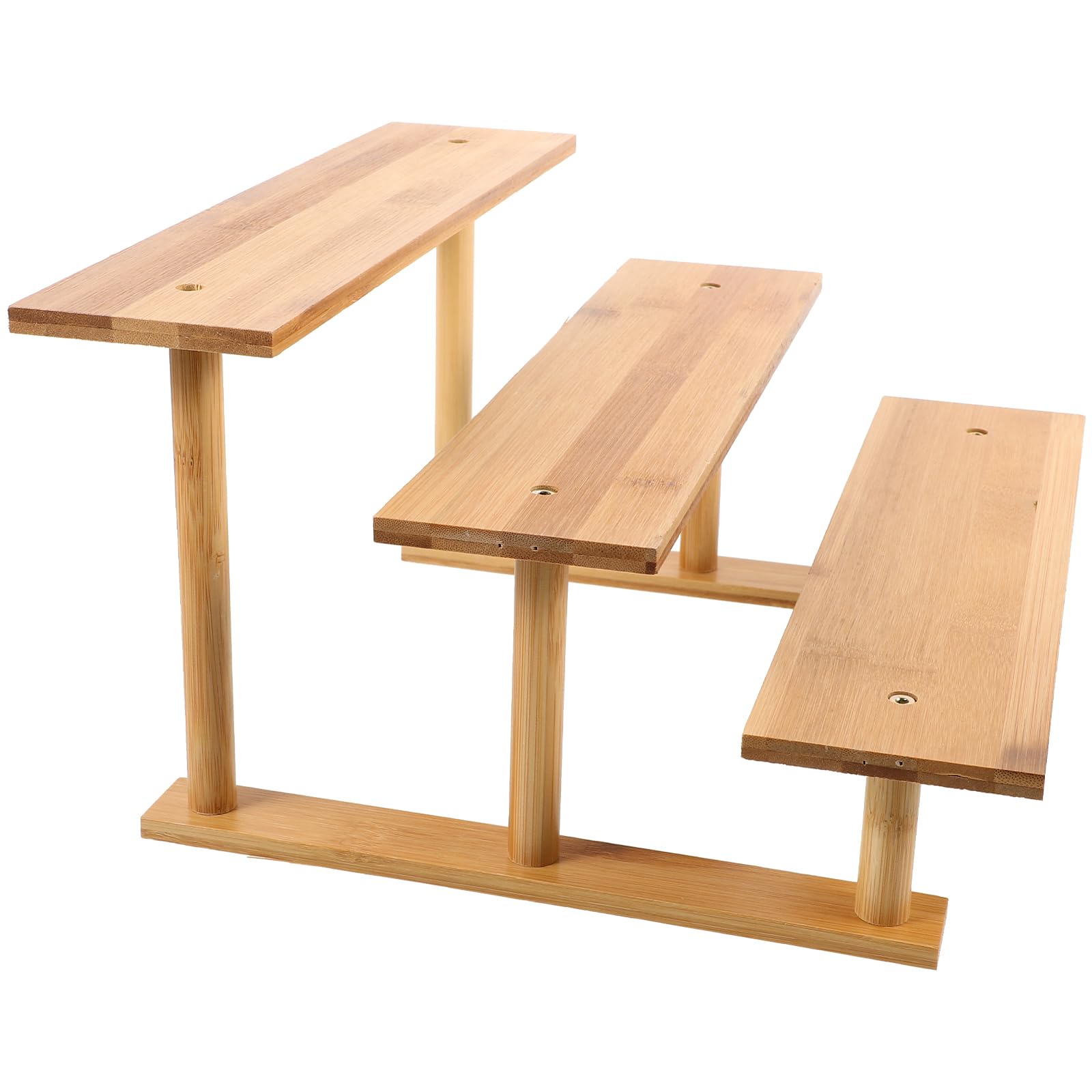 Fioriera in legno a 3 ripiani per interni e ingresso, facile da pulire e sollevare vasi perfetti per la decorazione della casa e l'esposizione delle piante