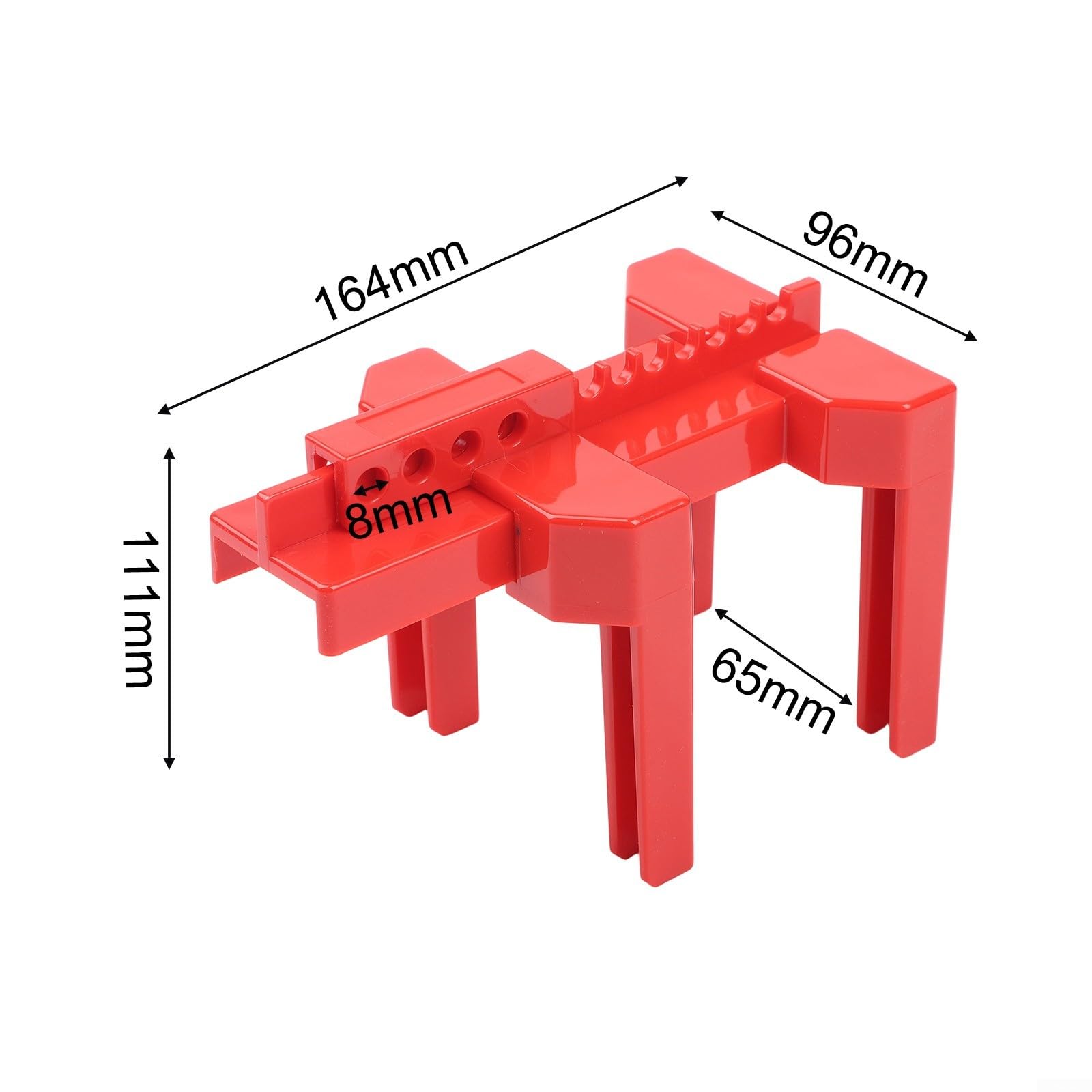Kugelhahn-Verriegelung verstellbar für verschiedene Ventilgrößen mit Etikett und Schloss (B)