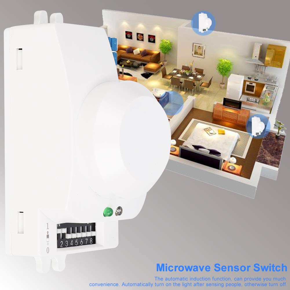 Sensore a Onde, Sensore di Rilevamento del Movimento, Interruttore della Luce di Movimento del Sensore del Corpo Umano Intelligente per Hotel Domestici