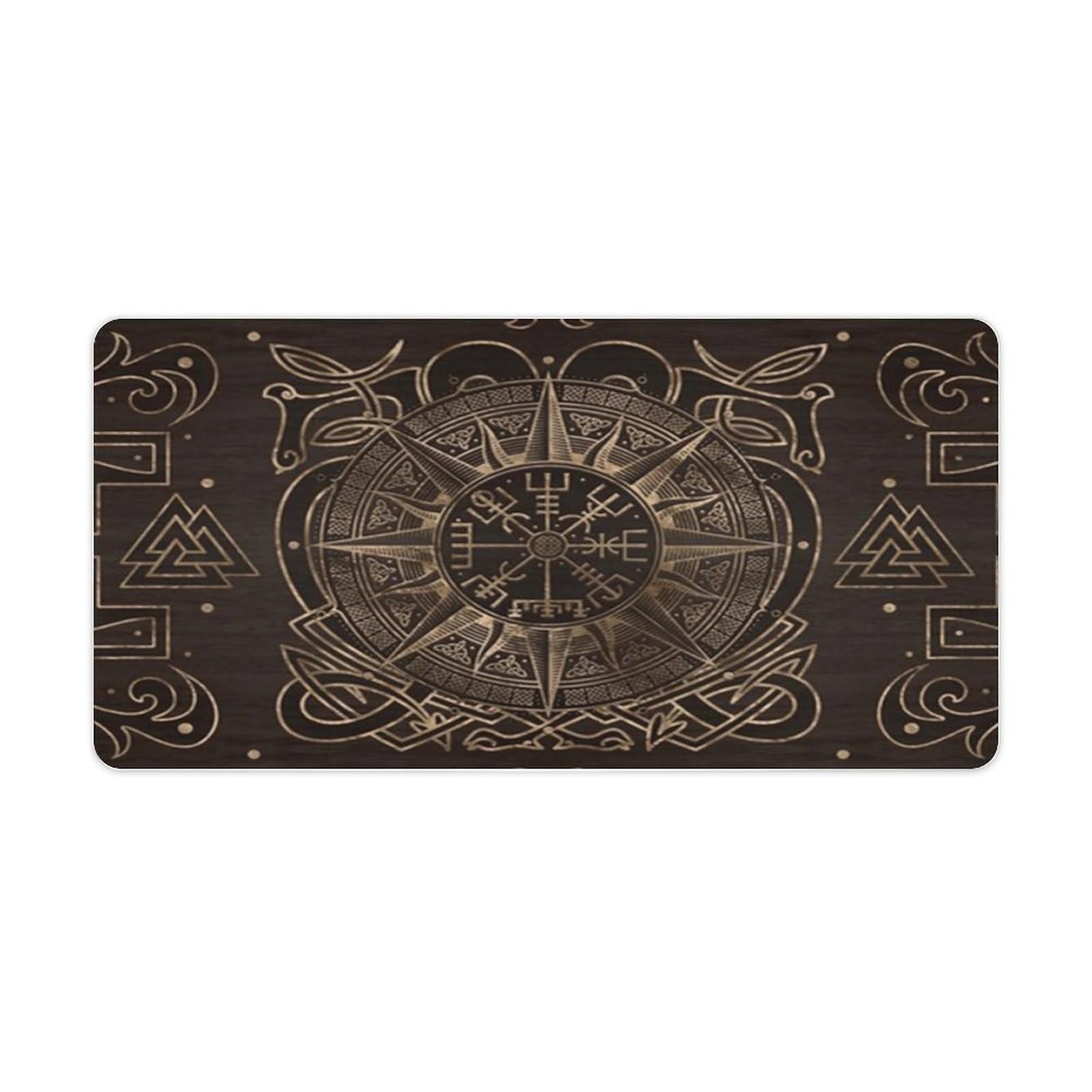 Tapis de souris de jeu viking Vegvisir Valknut A 30x60cm tapis de bureau étendu