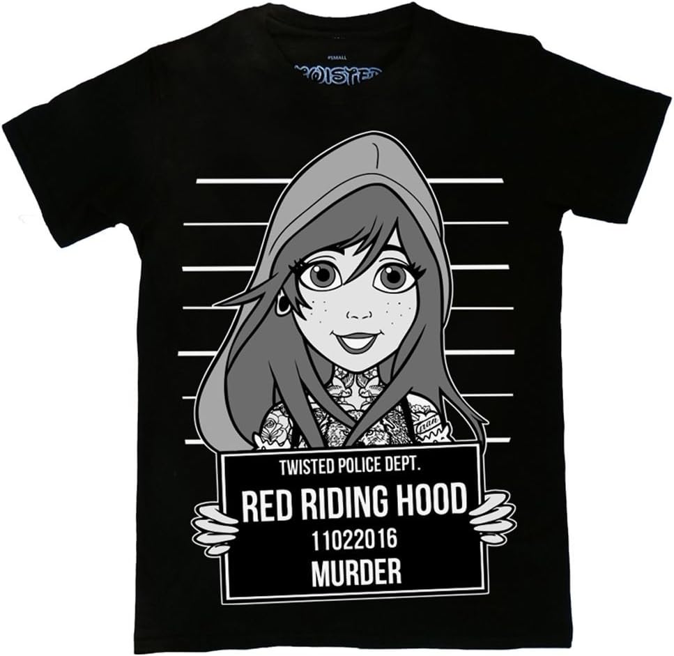 The Dead GenerationTwisted Red Riding Hood Tattoo Mugshot T Shirt Emo Gothic Alternative Clothing