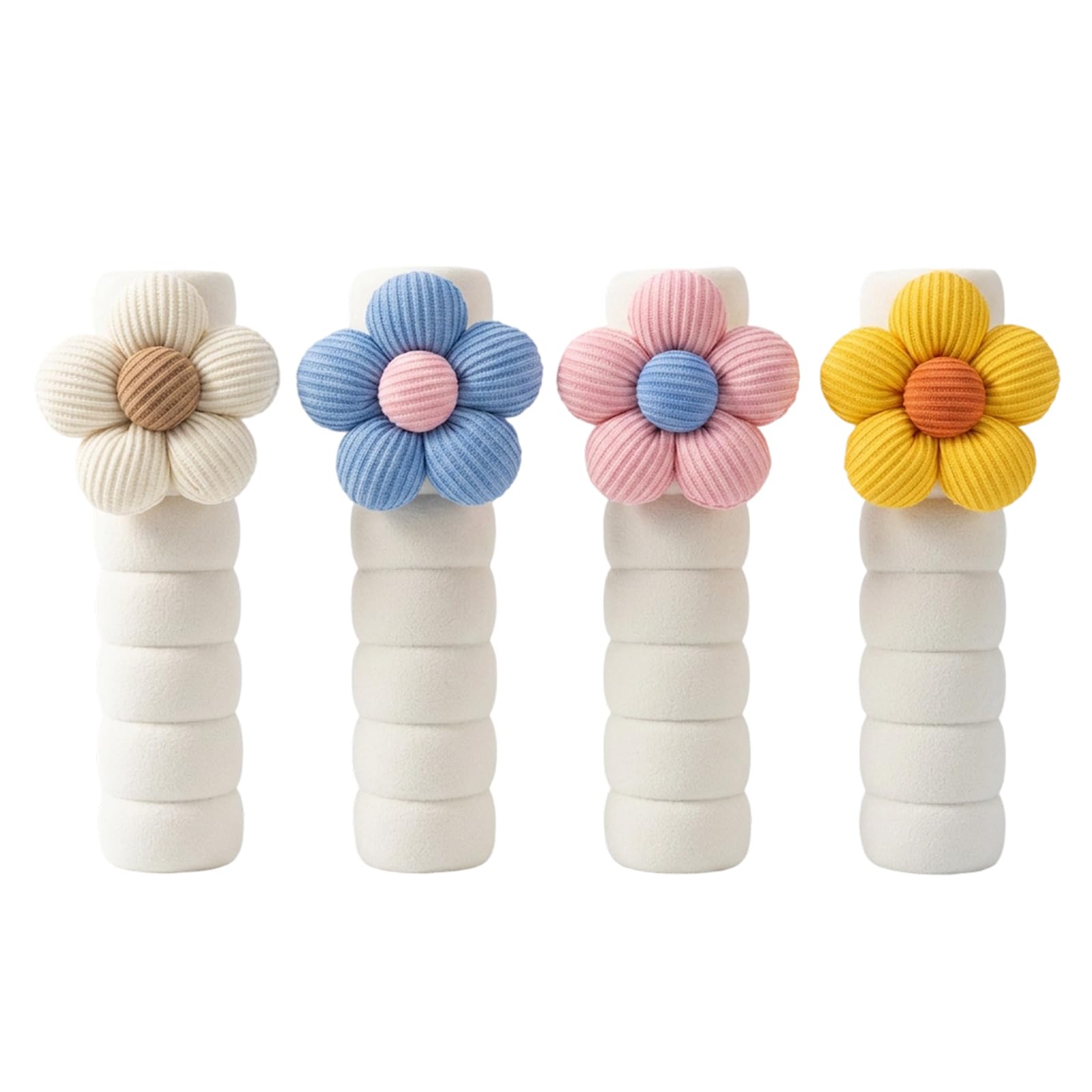 JBLJDWD 4PCS Door Handle Protector (White, Yellow, Blue, Pink), Soft Foam Door Handle Cover for Home, Office, and Daily Use