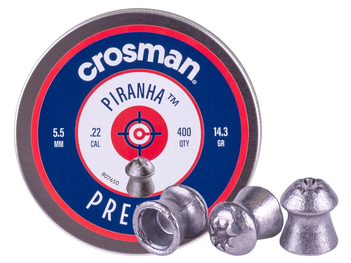 Crosman LPPH2 Premier Piranha Hollow Point Pellet, .22 Caliber