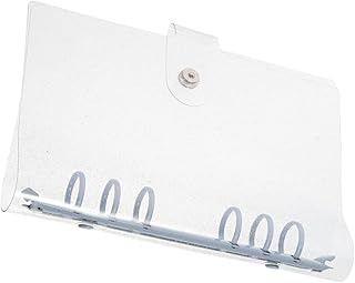 Ciieeo Pasta Transparente De Folhas Soltas Pasta De Orçamento Recarregável Pasta De Arquivo Com Botão De Pressão Pasta De Arquivo Portátil Pasta De Viagem Organizador De Arquivo
