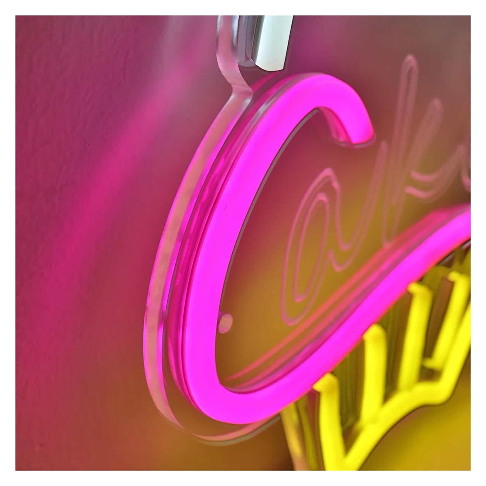 Luz de Diseño de Digital Letrero De Neón De Pared Regulable Para Cupcakes, Luz Nocturna Alimentada Por USB De 5V Para Decoración De Tienda, Club De Fiesta 22cmx22.9cm