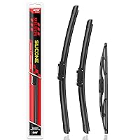 Vista 40 de Paquete de 2 escobillas limpiaparabrisas de silicona de 20"+20" pulgadas de repuesto para Ford Explorer 2010-2005 F150 F-150 F250 F350 Serie F Honda