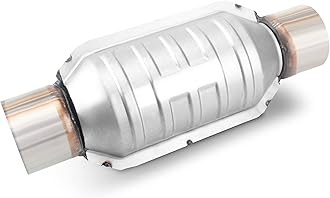 2" Inlet/Outlet High Flow Universal Catalytic Converter Direct-Fit with O2 Port & Heat Shield (EPA Compliant)