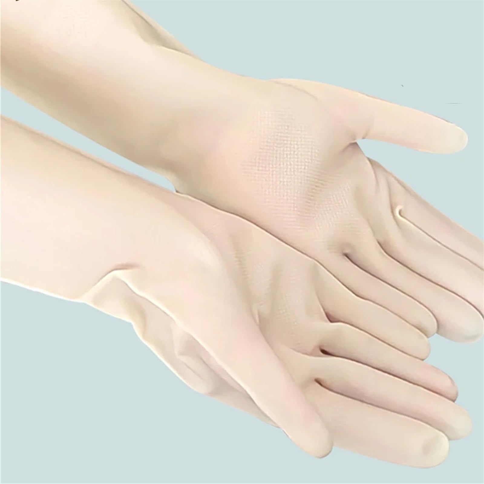 Guanti per Lavare I Piatti 2 Paia di Guanti da Lavoro Domestico Resistenti Guanti in Nitrile riutilizzabili Neri in PVC antistatici Guanti da Lavoro da Giardino antiolio(White,L)
