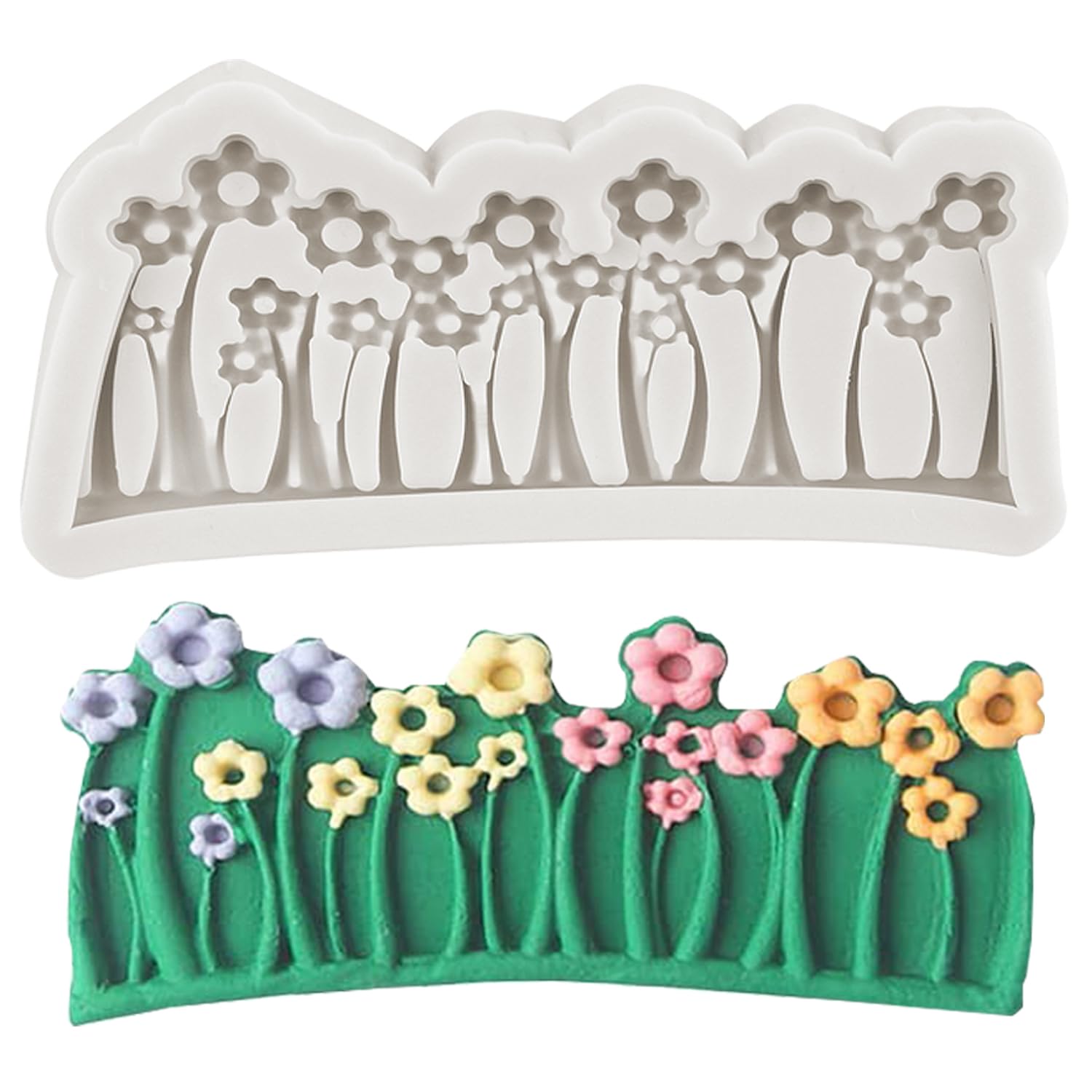 Sijiangmold Flower Silicone Moulds Flower Lace Fondant Mould for Cake Decoration Chocolate Cupcake Topper Candy Polymer Clay Gum Paste