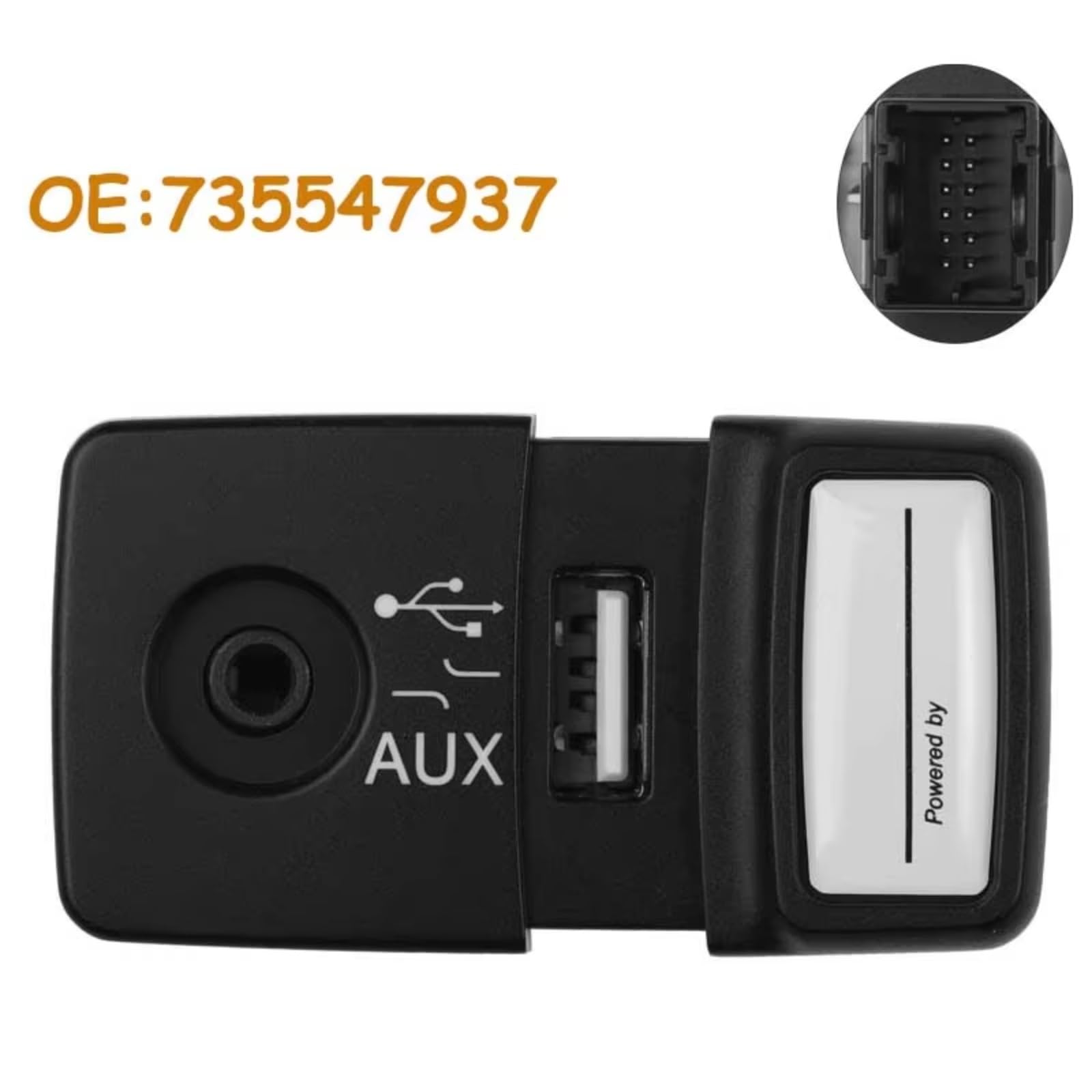 Porta Di Ricarica AUX Modulare Per Doblo 2009-2015 Per 500 Per Abarth 2008-2026 Presa Di Ricarica USB Per Auto 735547937 USB Accessori Sostituzione