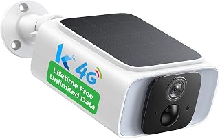 VSKY BT26 4G LTE Cellular Security Camera with Lifetime Free Unlimited Data | No Subscription Fee, No Wifi Solar Powered IP65 Outdoor Cam with Live Feed & SIM Card, 2-Way Audio, Color Night Vision.