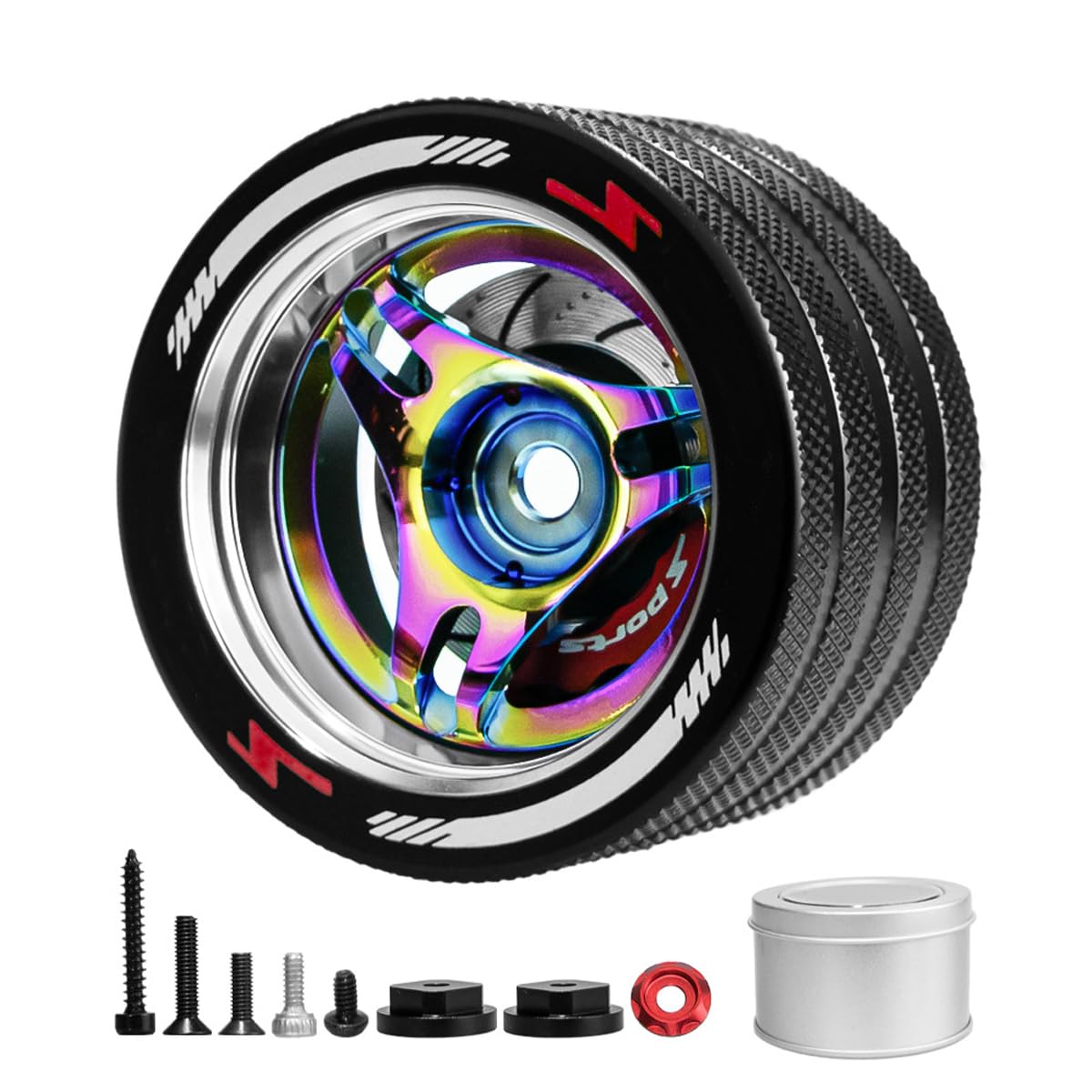 Contrôleur de volant RC multicolore à trois rayons haute précision - 8