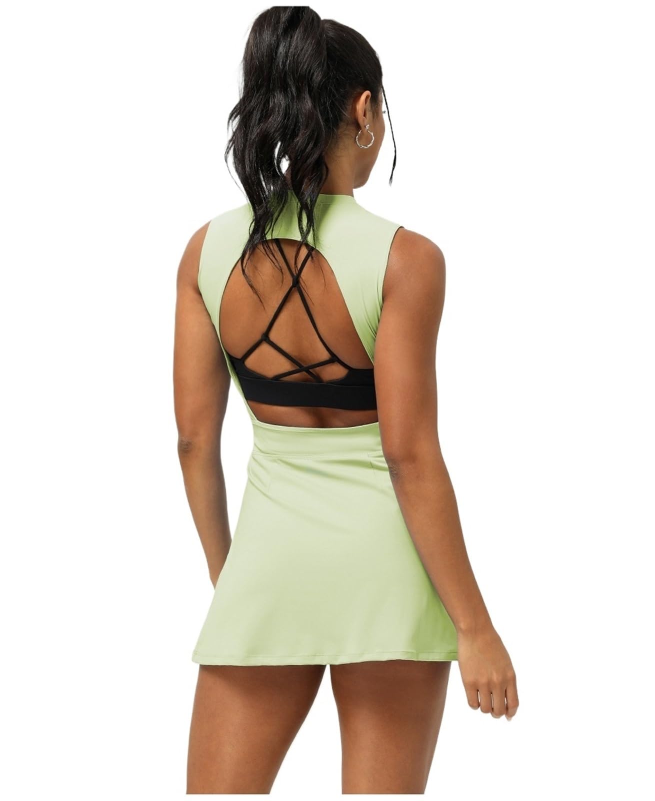 Tennis Donna Gonna da Tennis Donna, Senza Maniche, con Spalline, Casual, Fitness, Schienale e Pantaloni