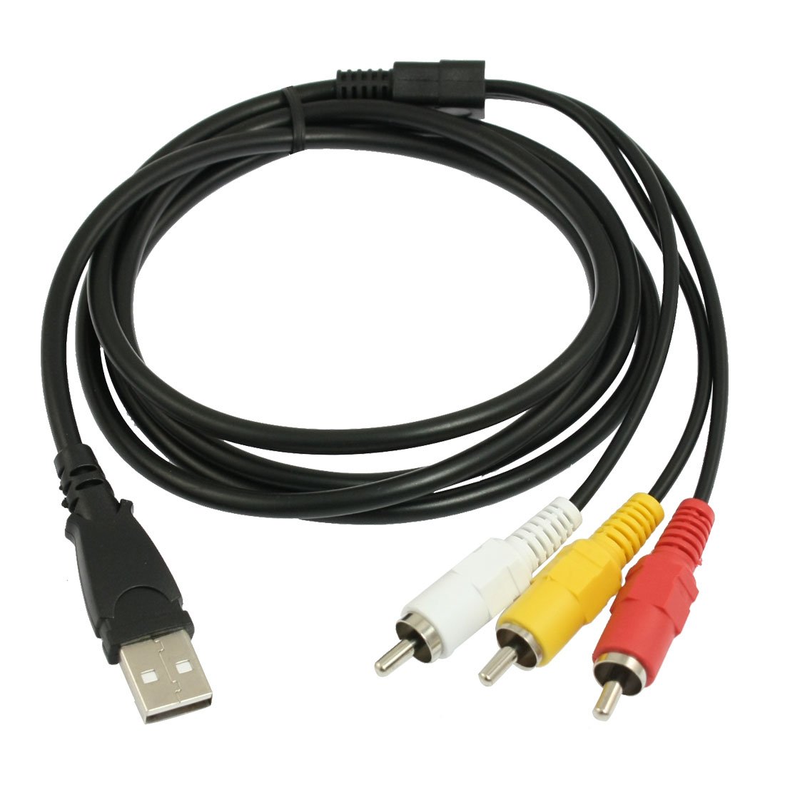 USB Male to 3 RCA Male Adapter Camcorder AV Cable 1.5M Long