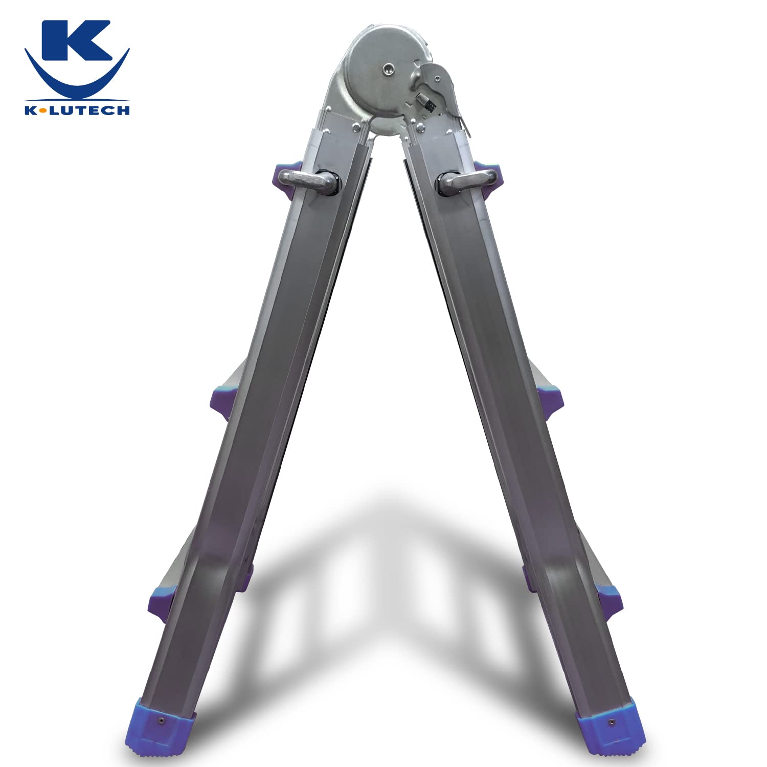 Échelle Télescopique Articulée Mini Géante 4x3 Marches - Multifonction en Aluminium, Hauteur 2,86 m, Charge 150 kg, Certifiée EN131, Compacte et Pliable