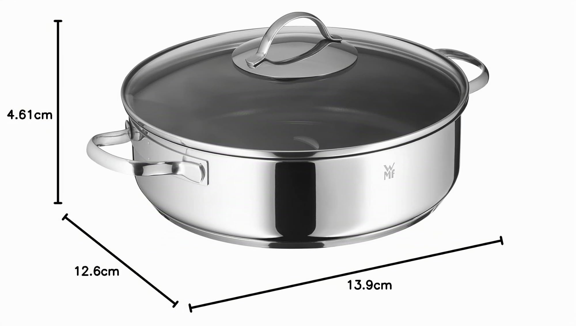 WMF Casseruola con Coperchio in Vetro, 28 cm