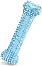 Nylabone Brinquedo de mastigar calmante e dentição para filhotes – Brinquedos para mastigar filhotes – Suprimentos para filhotes – Sabor de frango, azul, PP pequeno/pequeno (1 unidade)