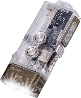 RovyVon Angel Eyes E8 AAA Battery USB C Rechargeable Keychain Flashlight | 700 Lumen Primary Light with Practical Side 4000K Light and 2X Black Light, for Household, Everyday Carry, and Backpacking