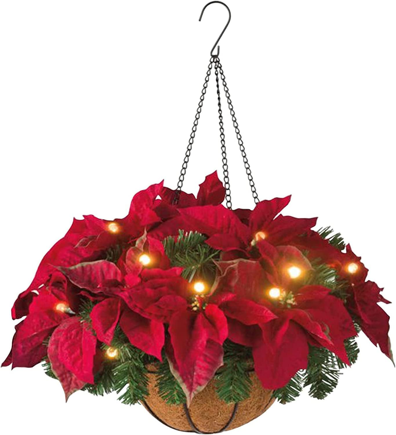 KRIFF Artificial Poinsettia Floral Arrangement Christmas