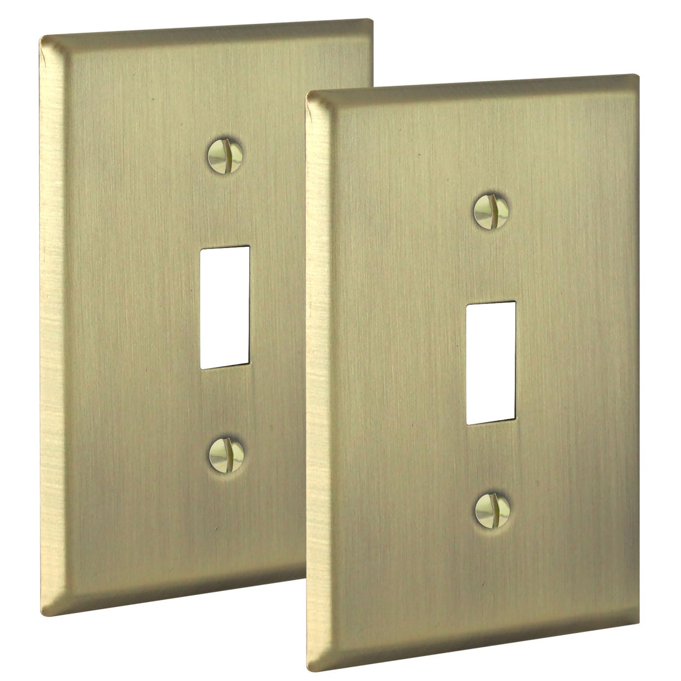 Rio Salto BRASS Metal Antique Gold Toggle Light Switch Cover Wall Plate STANDARD SIZE Single Toggle Switch Wallplate Wall Switch Plate Covers Hardware