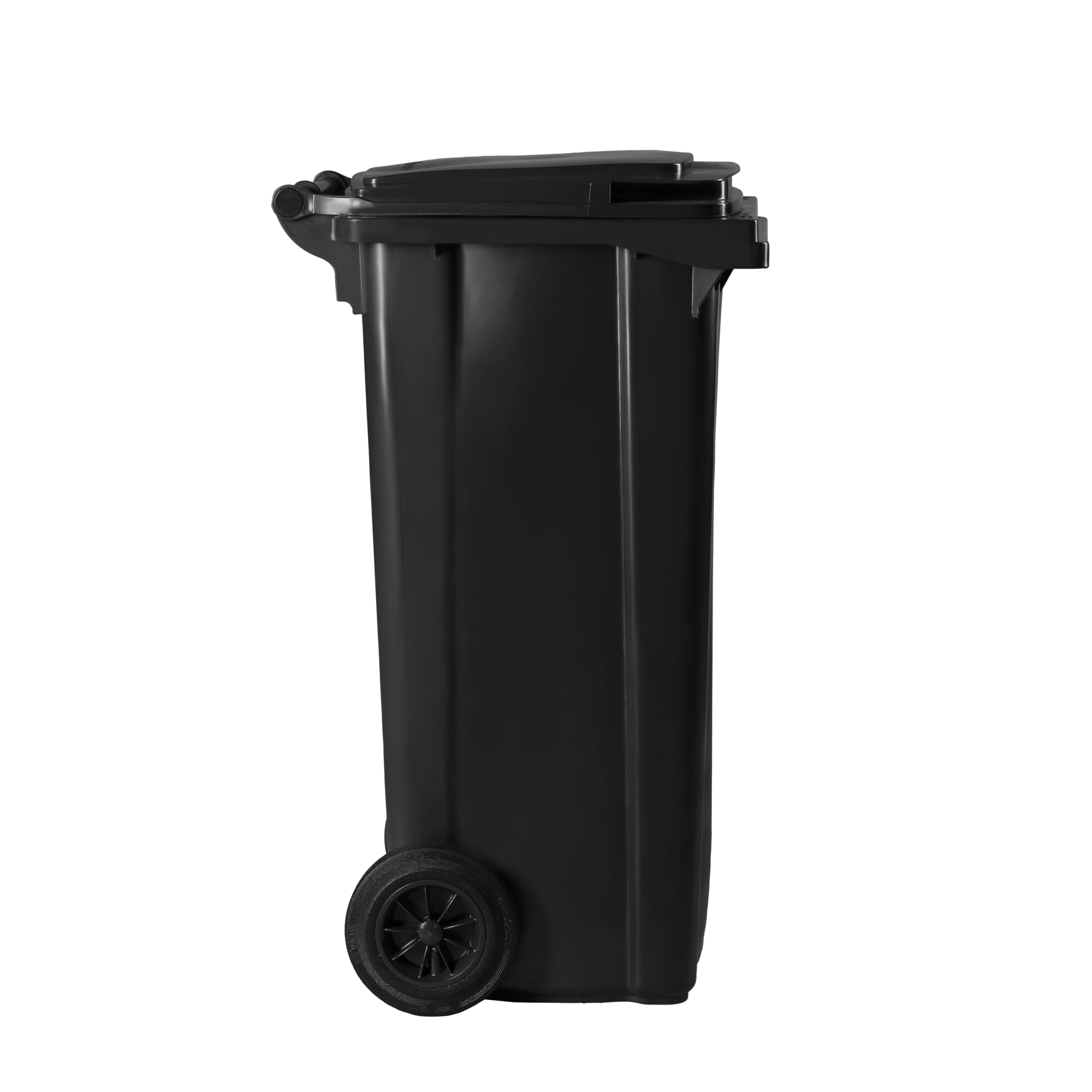 Hardwex Mülltonne 120 Liter Grau 964 x 480 x 550 mm mit Deckel und 2 Rädern