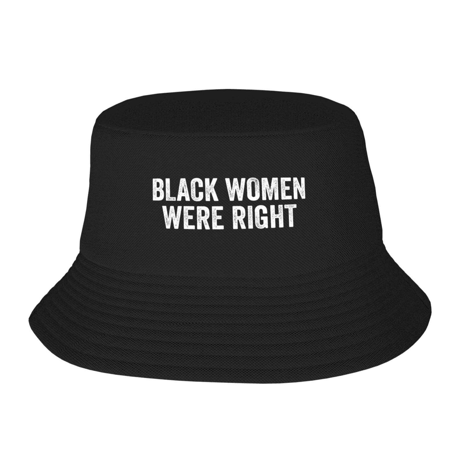 Black Women were Right Bucket Hat Packable Sun Hats
