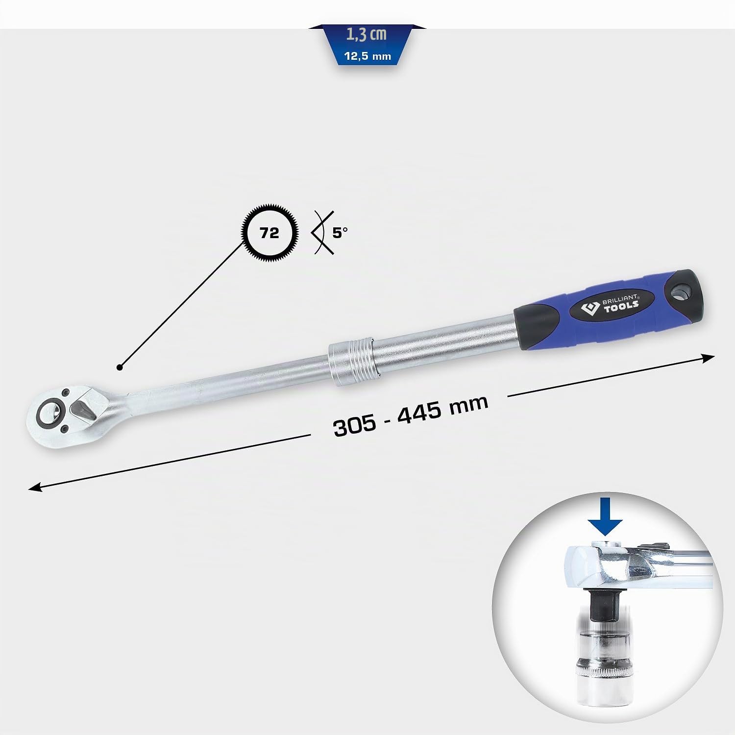 BRILLIANT TOOLS KSTOOLS BT022992 - Cliquet réversible télescopique 1/2