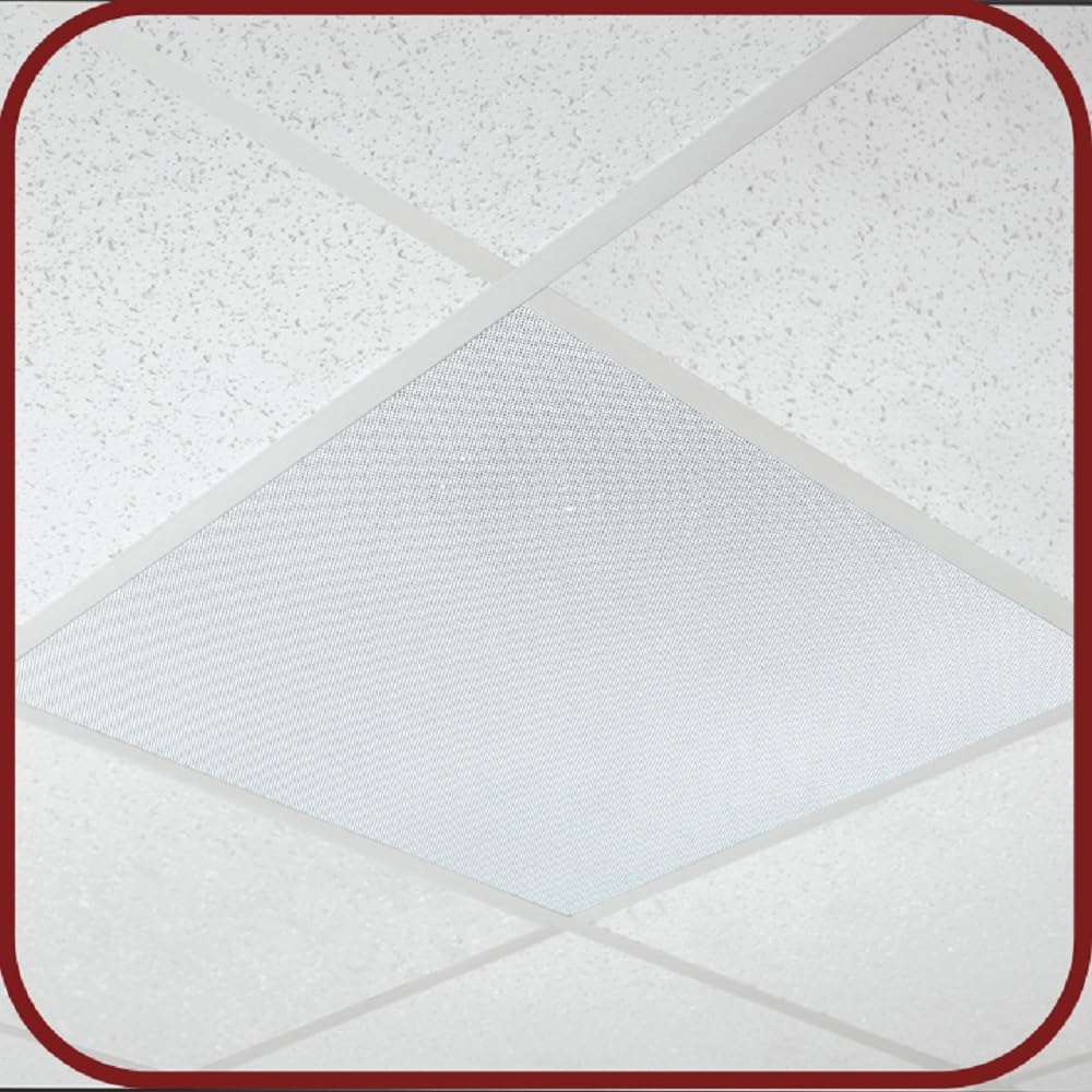 OWI Audio 2X2VG-IC670V10 in-Ceiling 70V Speaker on a 2X2 Full Grill Tile with Backcan, Up to 50W, 2-Way, Co-axial, 120-degree Dispersion