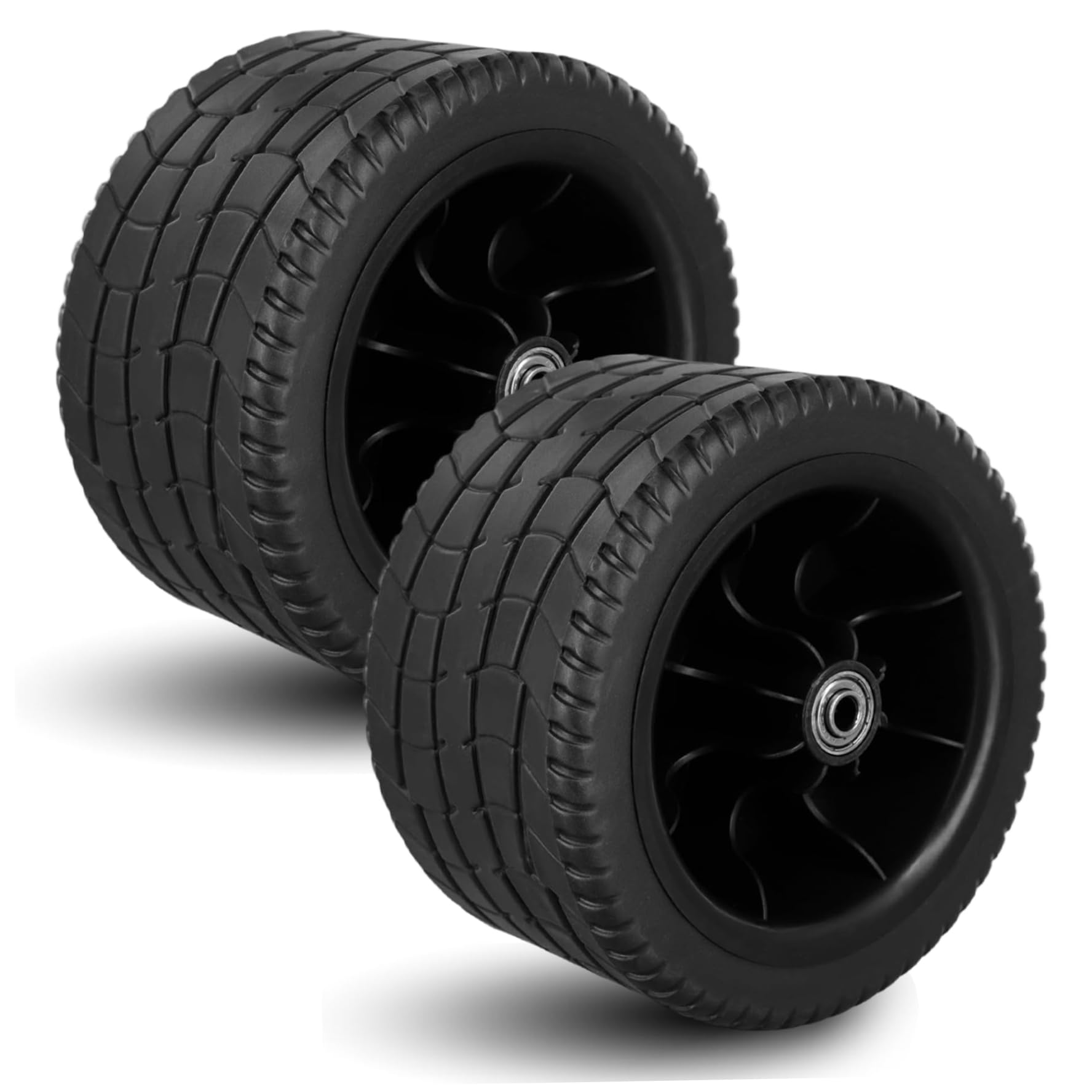 2 Ruote da Spiaggia per carrelli da 7" Ruote da carro Antiscivolo Resistenti all'Usura e al Calore per Sabbia Campeggio Sport Pneumatici da Spiaggia per carrelli Pneumatici da per
