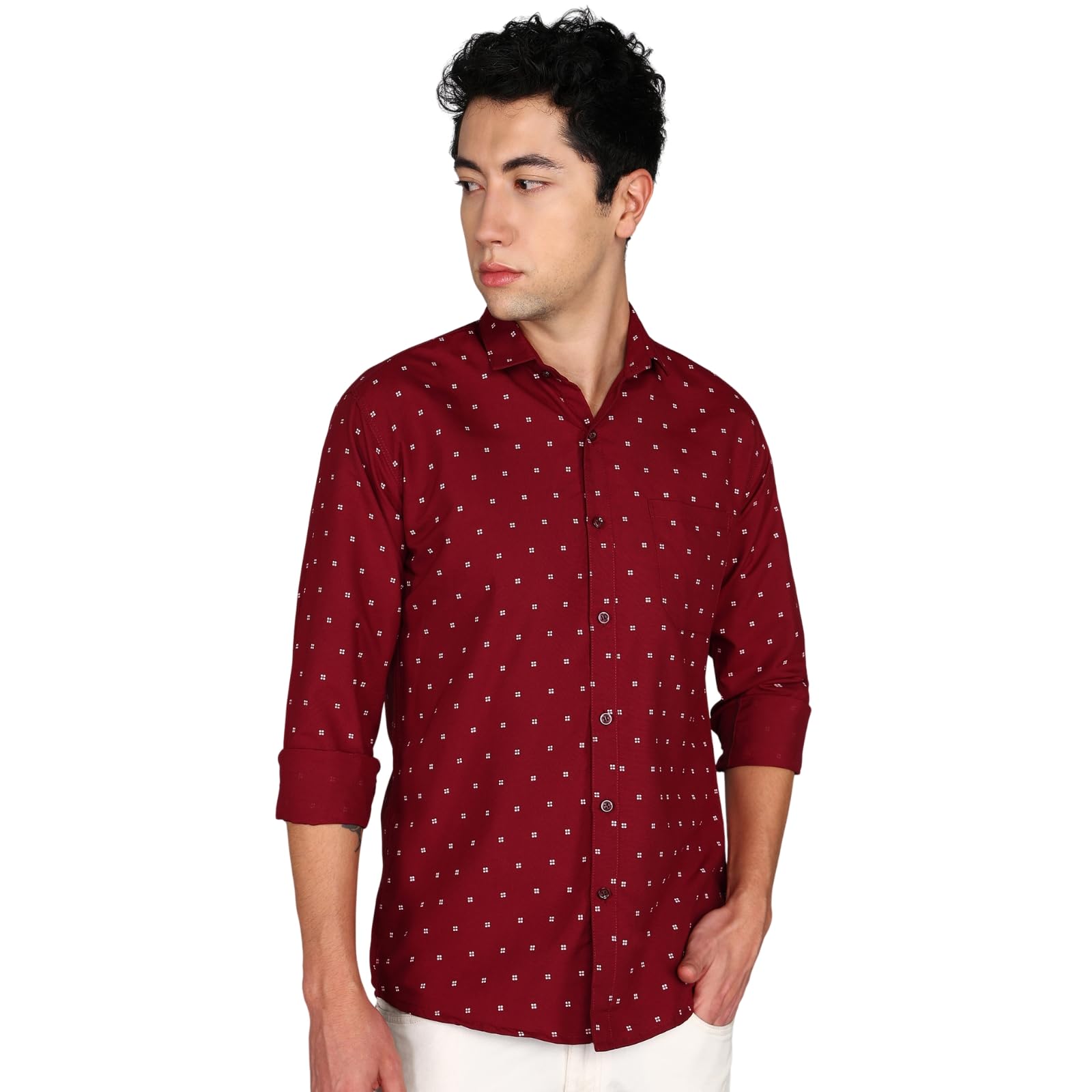 Men's Cotton Printed Shirt - Full Sleeves, Single Pocket, Casual & Formal Wear-picture-32