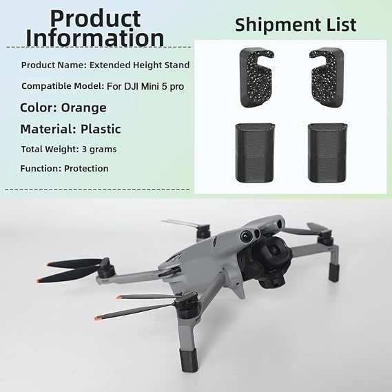 Quick-Release Landing Legs for DJI for mini 5 Pro Quick-Release(Black)